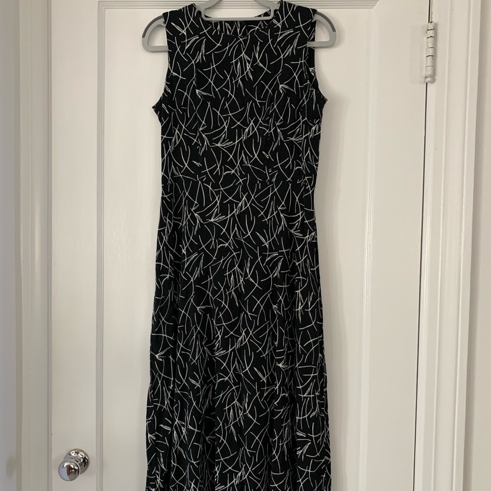 VINTAGE Scarlett midi dress black & white size 3 / 4